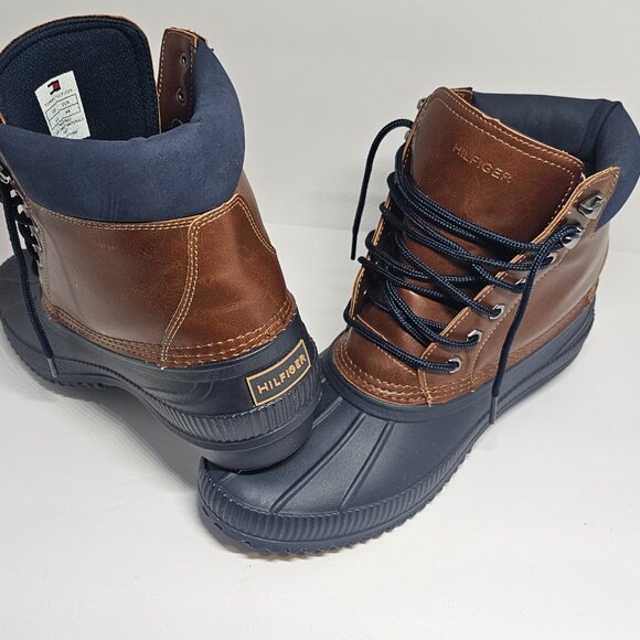 Tommy Hill figures men's Colins 2 waterproof brown Blue duck boots men size 11 - Picture 6 of 7